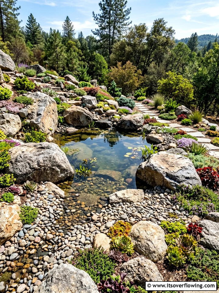 Rock Garden Pond - 25 backyard ideas with pond