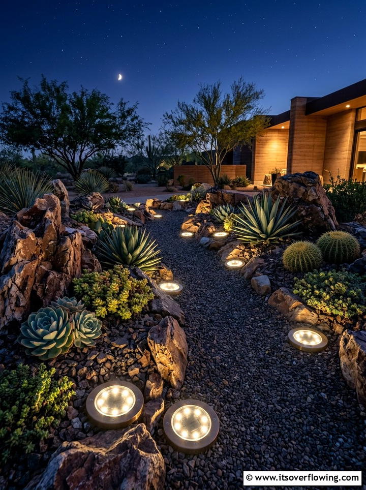 Rock Garden Solar Lights - 25 garden design ideas with lighting plans