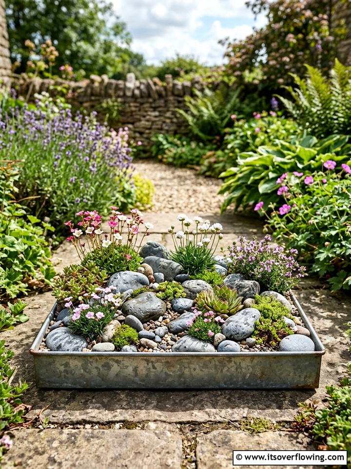 Rock Garden Tray - 25 garden ideas for balconies