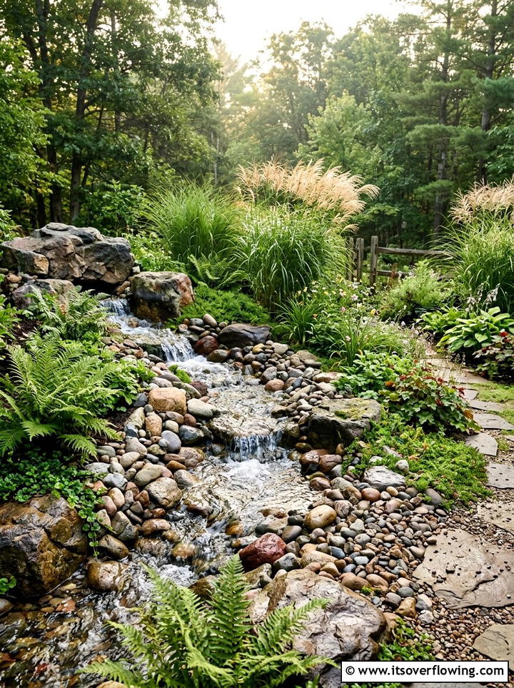 Rock Garden Water Feature - 25 backyard decorating ideas with mini fountains
