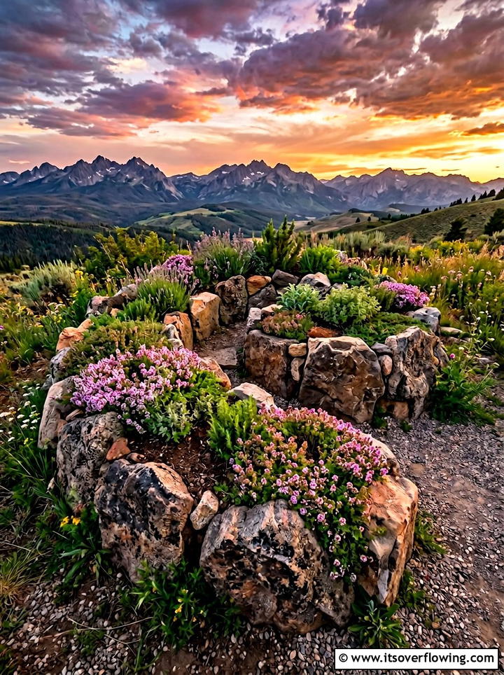 Rock Herb Spiral - 25 creative garden ideas with spiral herb beds