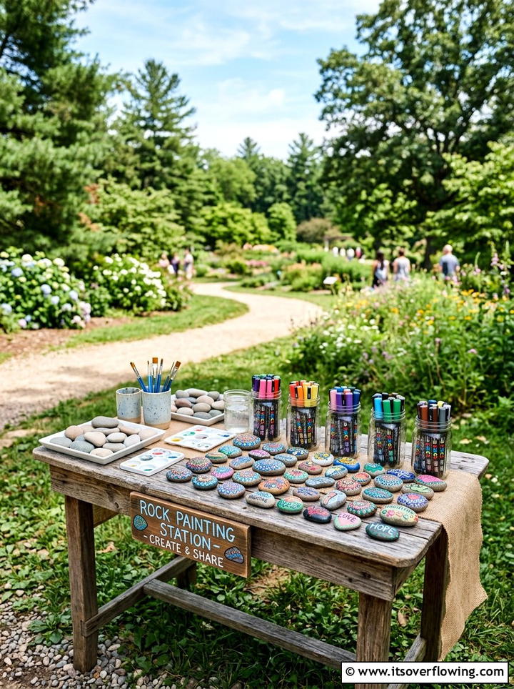 Rock Painting Station - 25 garden ideas for kids