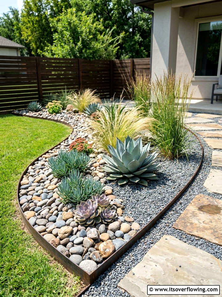Rock and gravel flower bed - 25 garden design ideas with gravel gardens