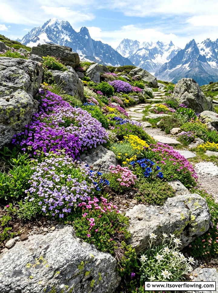 Rock flower garden - 25 small garden ideas with flowers