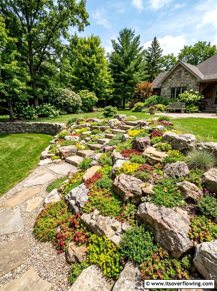 Rock garden - 25 cheap garden ideas with drought tolerant plants