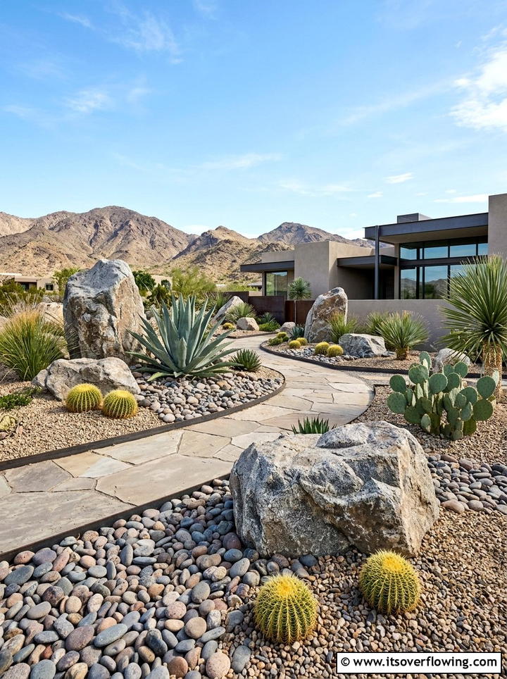Rock garden - 25 garden decor ideas for curb appeal