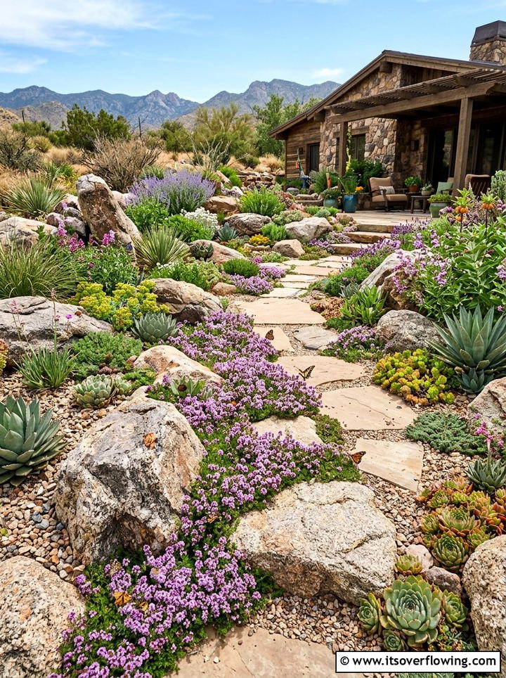Rock garden backyard - 25 backyard ideas with butterfly garden