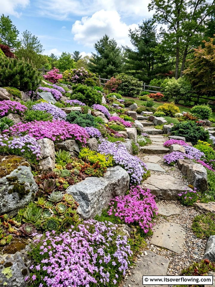 Rock garden perennials - 25 garden design ideas with seasonal flowers