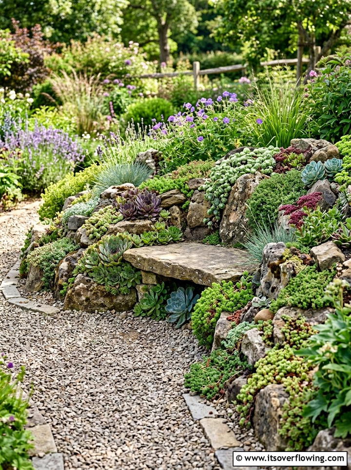 Rock garden seating - 25 backyard ideas with stone seating