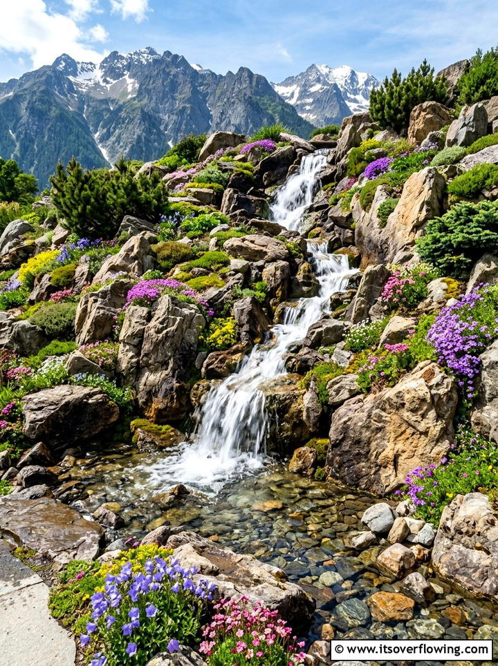 Rock garden waterfall - 25 backyard ideas with water feature