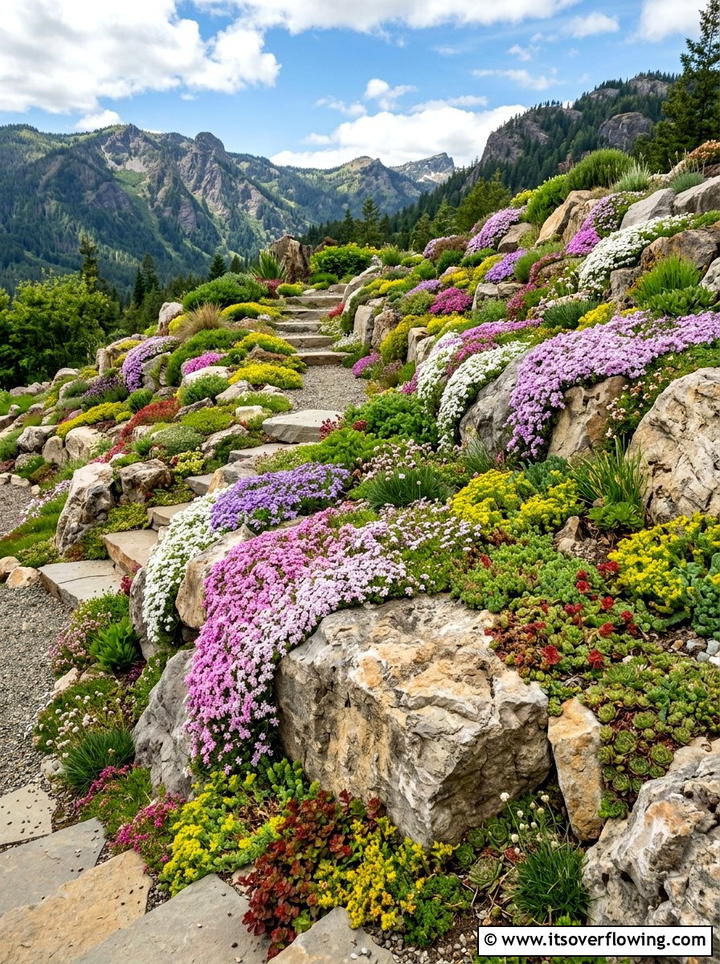 Rock garden with alpine natives - 25 backyard ideas with native plants