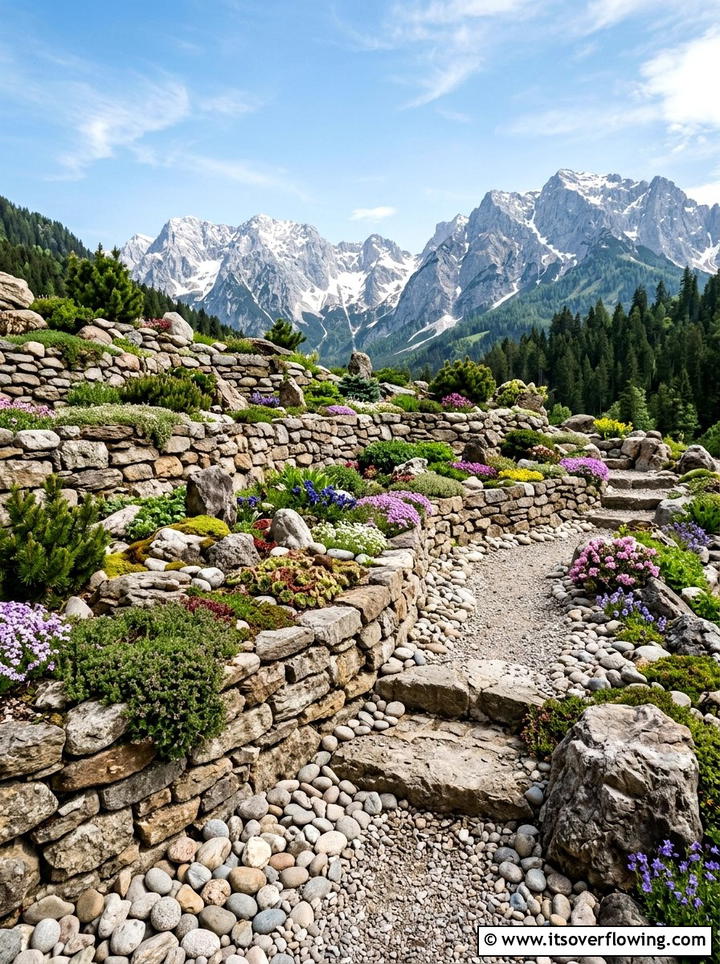 Rock garden with river stones - 25 garden decor ideas with pebble accents