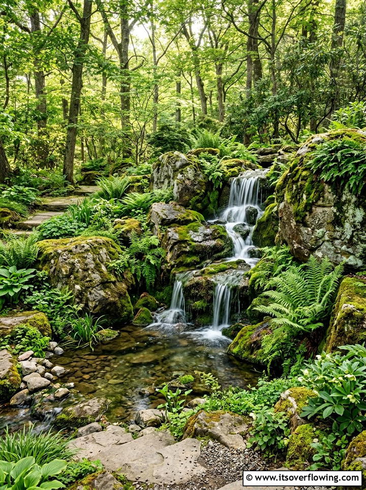 Rock garden with waterfall - 25 garden design ideas with rock gardens