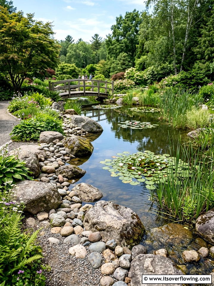 Rock pond border - 25 backyard ideas with rocks