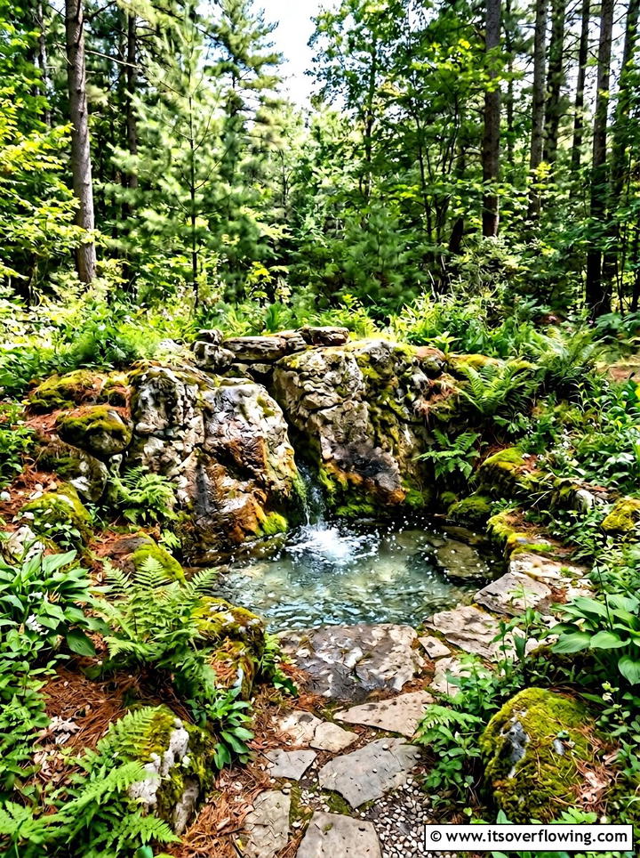 Rock salt spring basin - 25 garden design ideas with water features