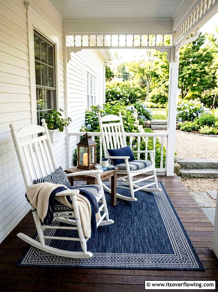 Rocking Chair Accents - 25 front porch ideas with candle lanterns