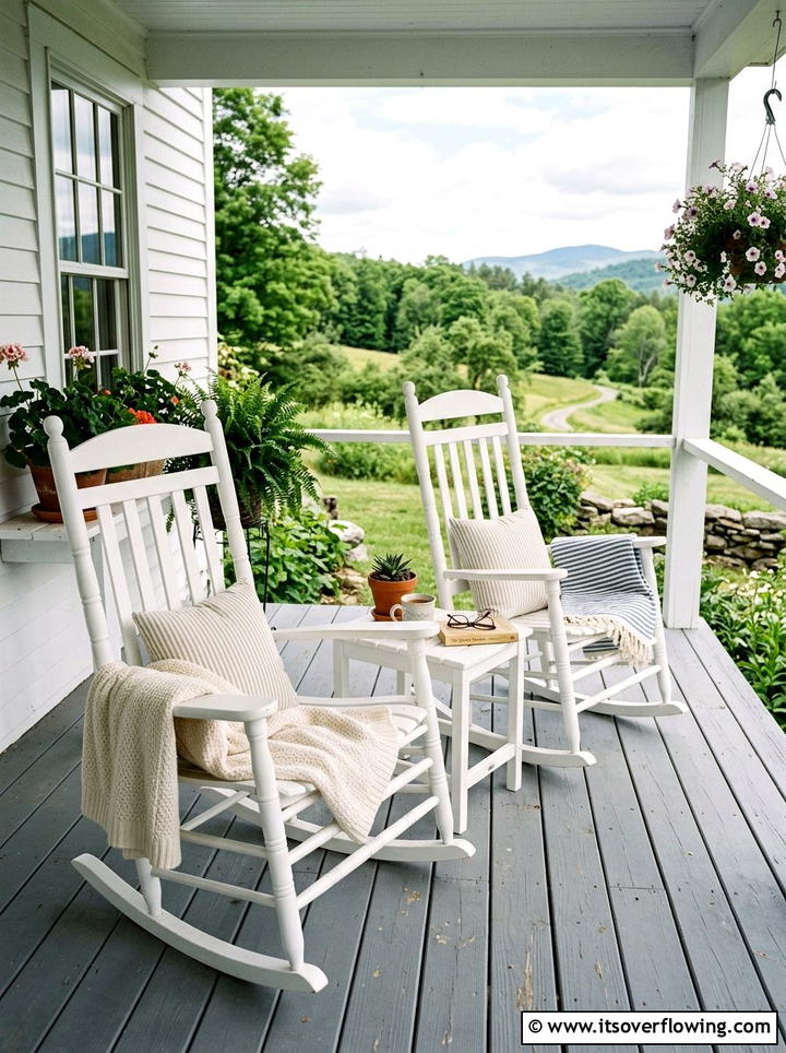 Rocking Chair Set - 25 front porch decor ideas on a budget