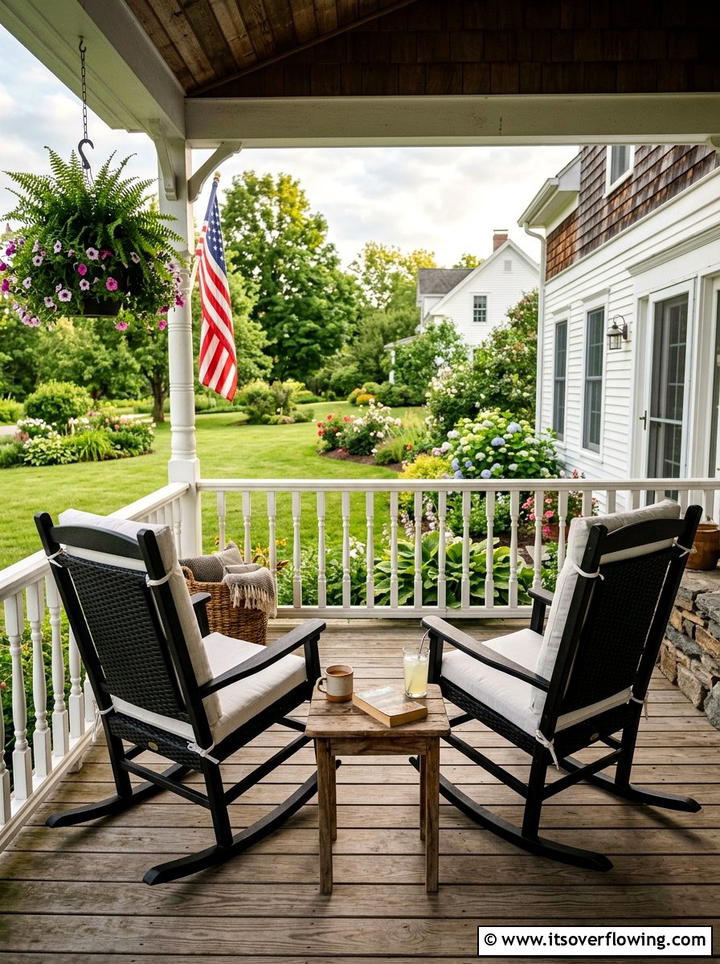 Rocking chairs on porch - 25 front porch decor ideas for summer