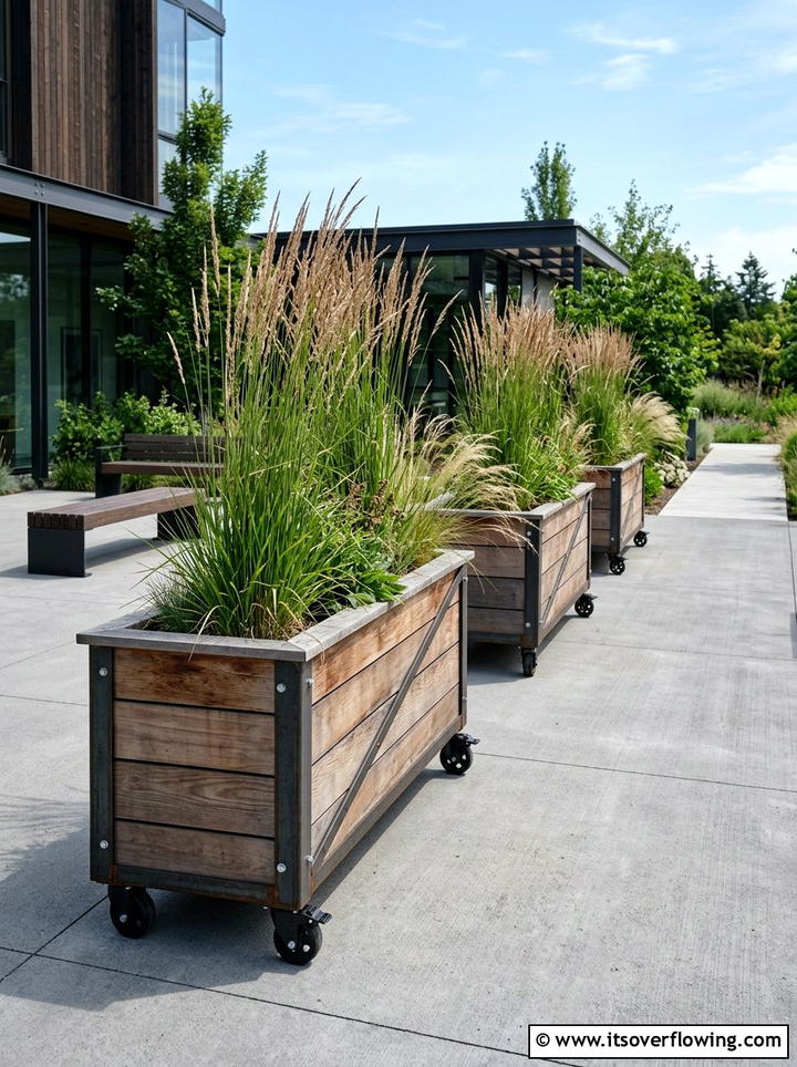 Rolling Planter Box - 25 small garden ideas for renters