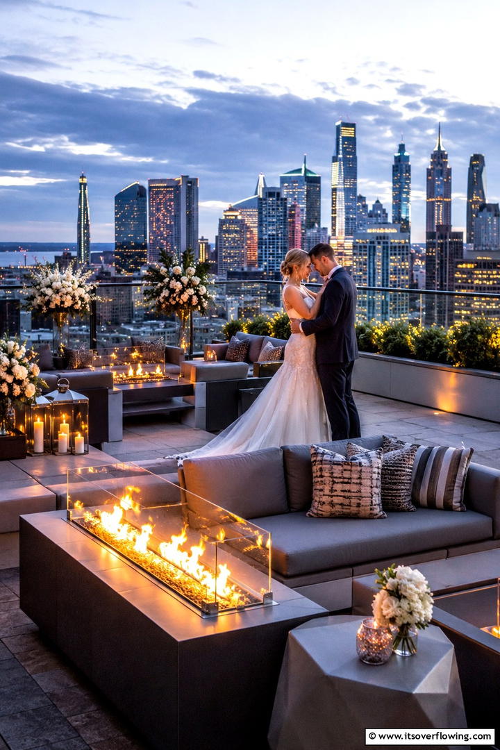 Romantic Rooftop Rendezvous - 30 Romantic Wedding Ideas for an Intimate and Memorable Day