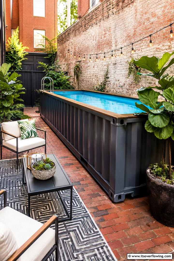 Rooftop Container Paradise - 30 Shipping Container Pool Ideas for Modern Backyards