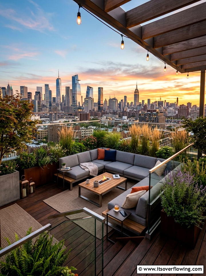 Rooftop Garden Seating Nook - 25 creative garden ideas with seating nooks