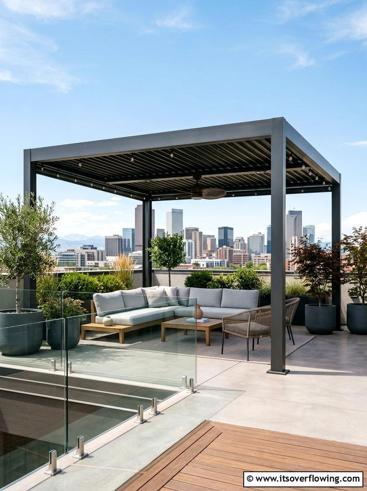 Rooftop Gazebo - 25 backyard ideas with gazebo