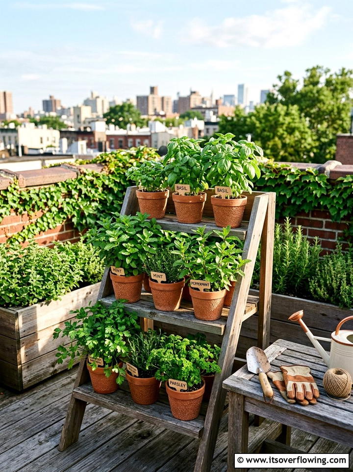 Rooftop Herb Garden - 25 creative garden ideas for rooftops