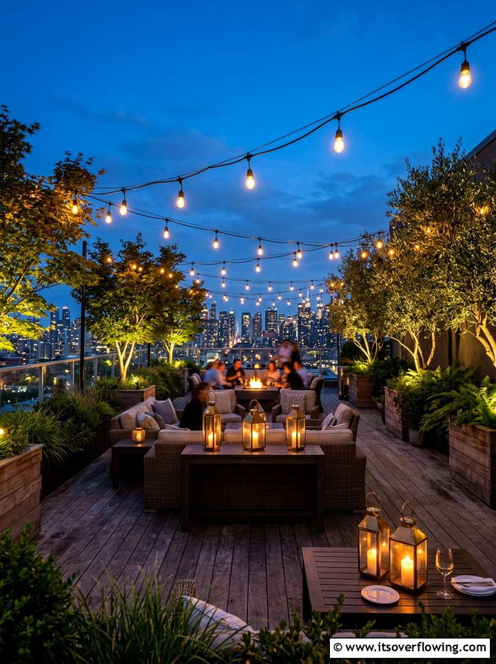 Rooftop Lighting And Ambience - 25 creative garden ideas for rooftops