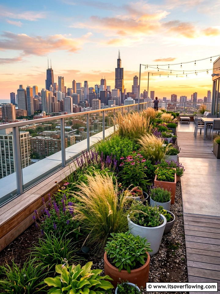 Rooftop Terrace Garden Bed - 25 small garden ideas with raised beds