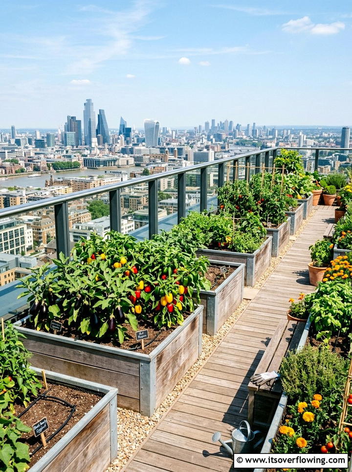Rooftop Vegetable Garden - 25 small garden ideas with vegetables