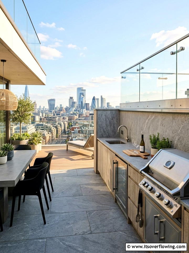 Rooftop outdoor kitchen - 25 backyard ideas with outdoor kitchen