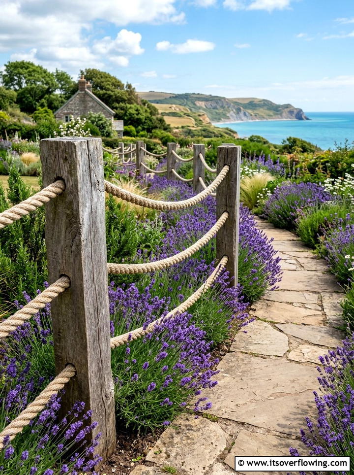 Rope Garden Fence - 25 garden ideas with rope projects