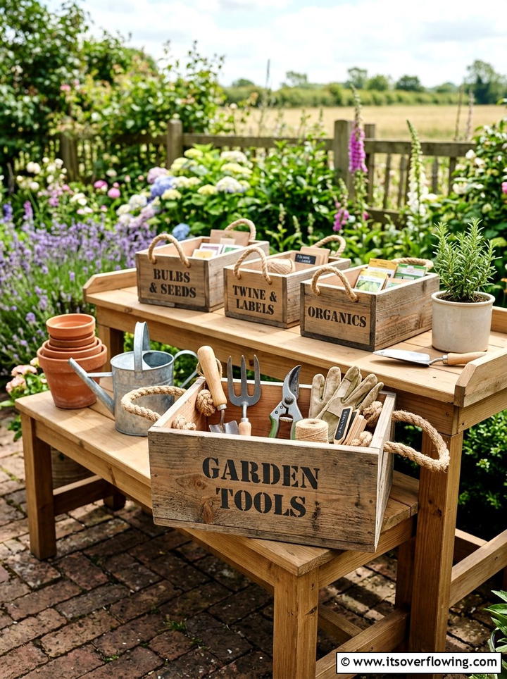 Rope Handle Crate - 25 upcycled garden ideas with rope