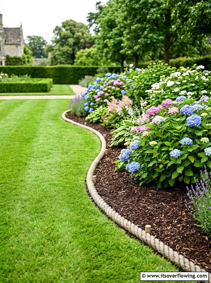 Rope Landscape Edging - 25 garden ideas with rope projects
