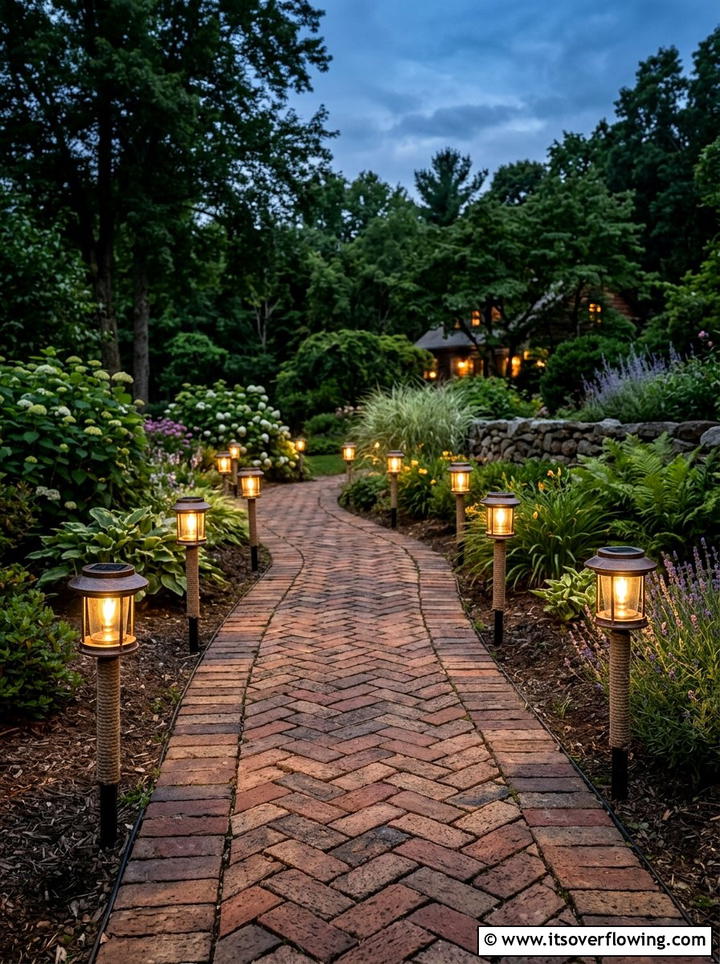 Rope Path Lights - 25 garden ideas with rope projects