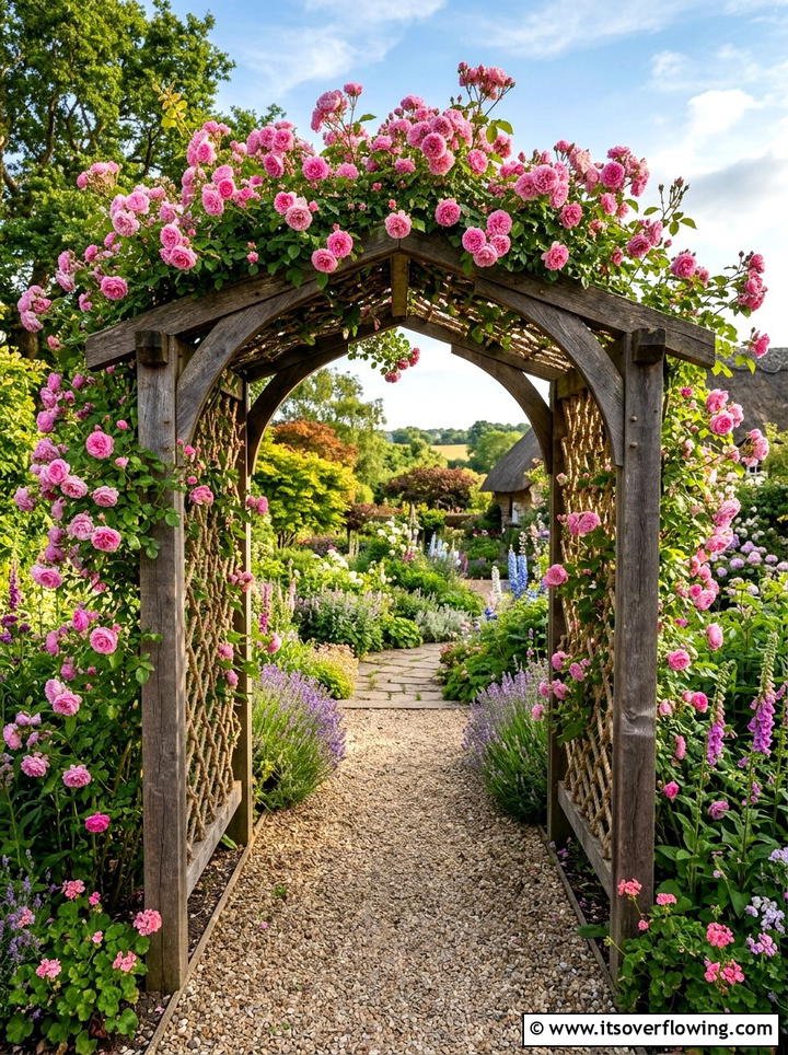 Rope Rose Arbor - 25 garden ideas with rope projects