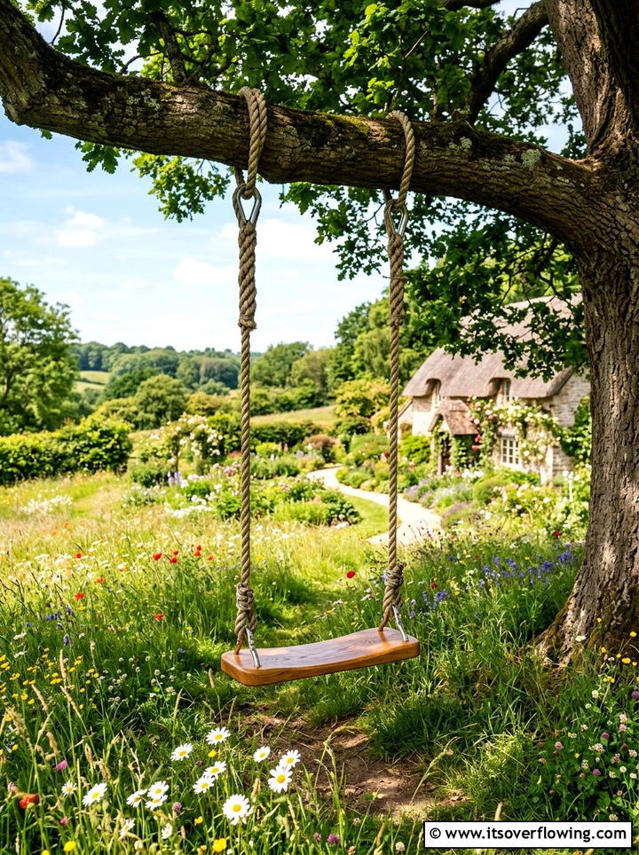 Rope Tree Swing - 25 garden ideas with rope projects