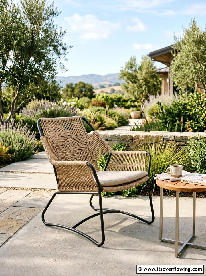 Rope Woven Chair - 25 upcycled garden ideas with rope