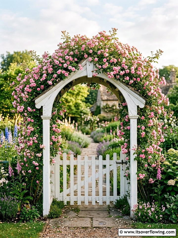 Rose Garden Arch - 25 backyard decorating ideas with floral displays