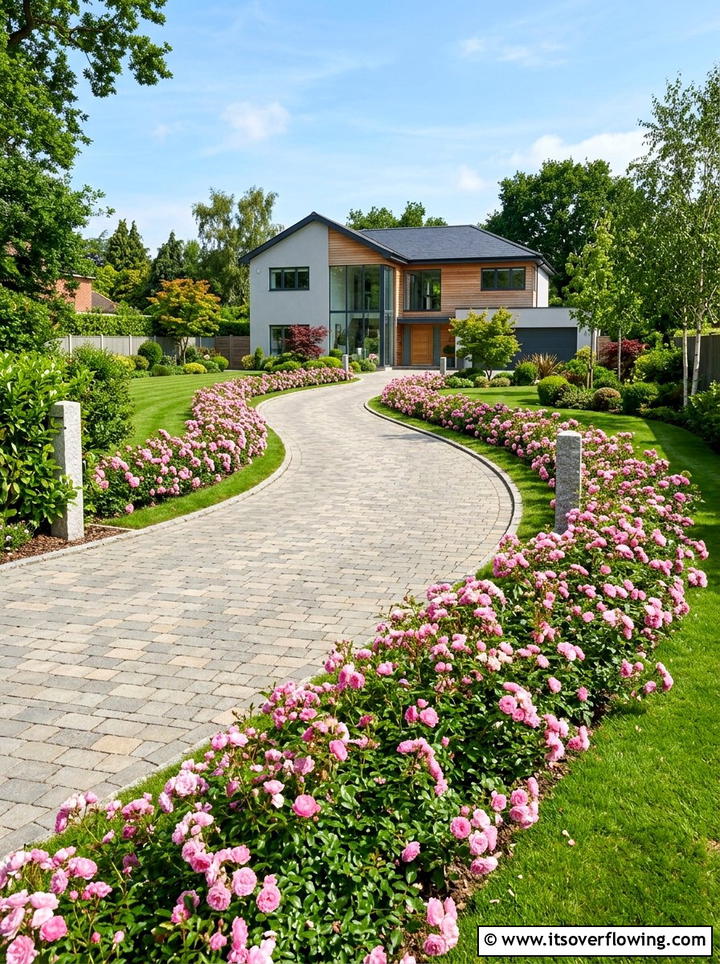 Rose Garden Driveway - 25 garden ideas with roses