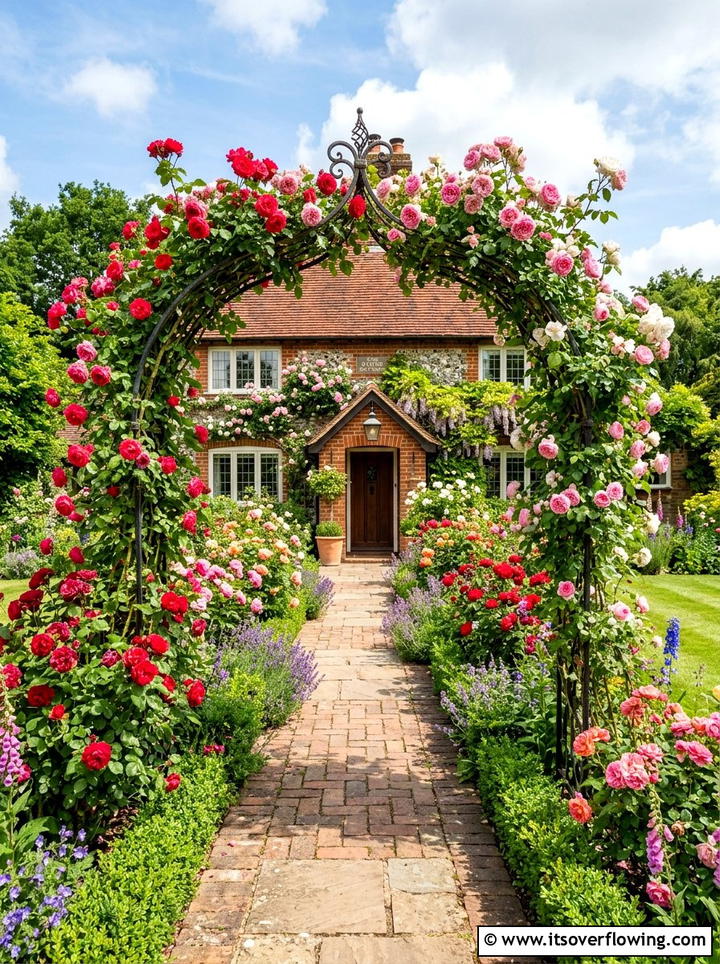 Rose Garden Front Entry - 25 small garden ideas for front yard