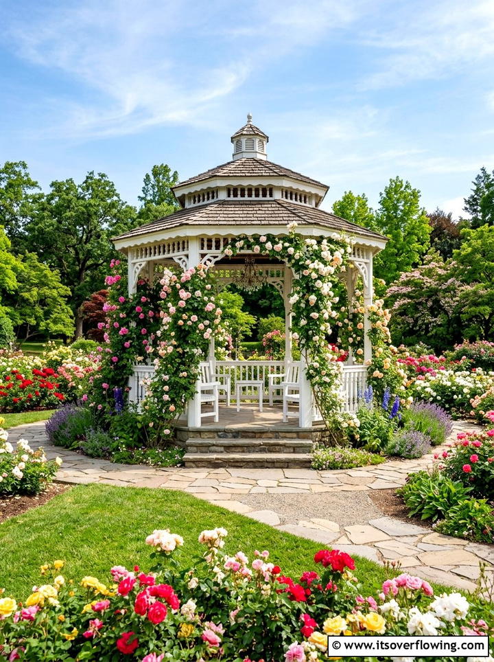Rose Garden Gazebo - 25 garden ideas with roses