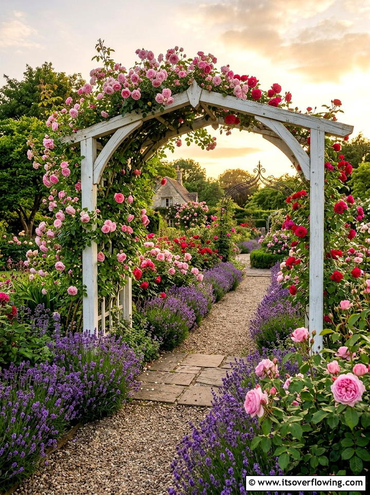 Rose Garden Walkway - 25 garden ideas for front yards