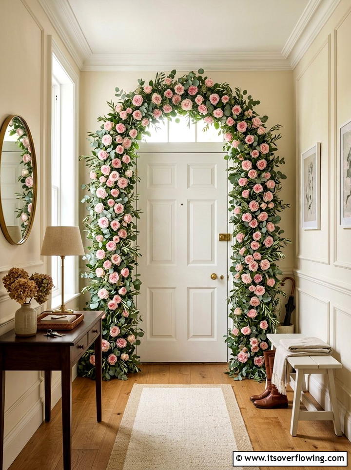 Rose Garland Front Door - 25 front porch decor ideas with garlands