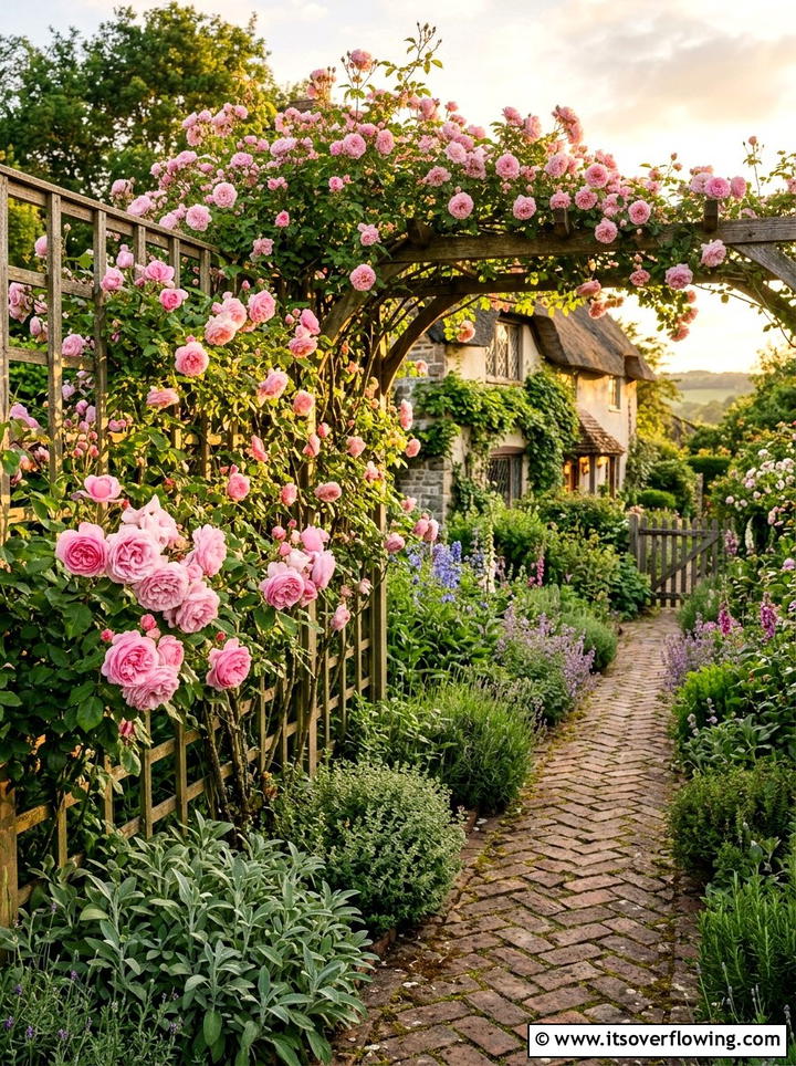 Rose and herb garden - 25 creative garden ideas with edible flowers