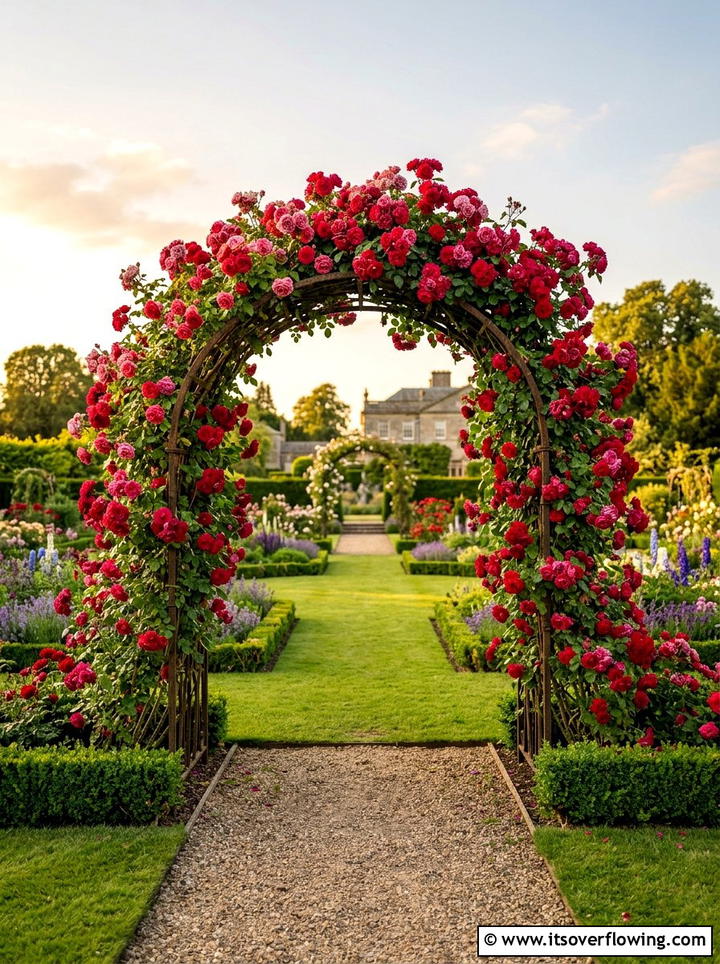 Rose garden arch - 25 garden decor ideas with garden arches