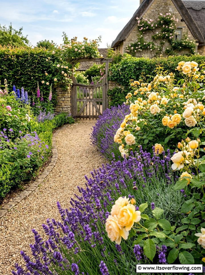 Roses And Lavender Garden - 25 garden ideas with roses