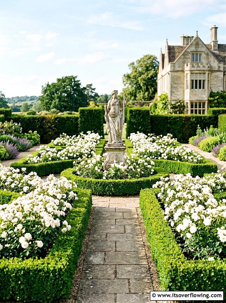 Roses With Boxwood - 25 garden ideas with roses