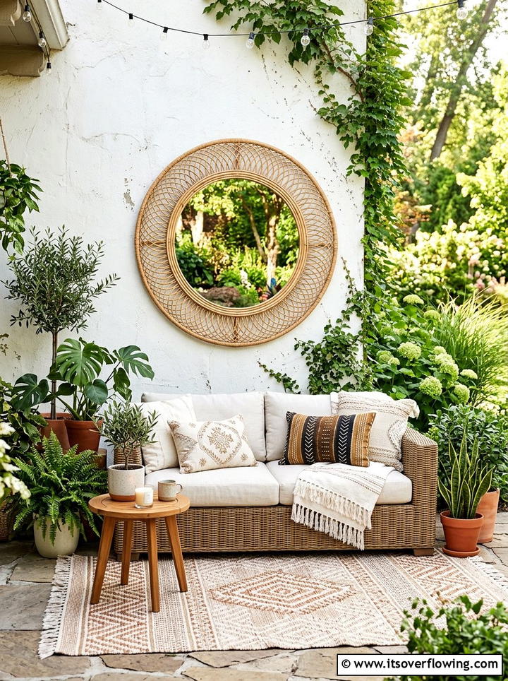 Round Mirror For Patio Wall - 25 garden decor ideas with mirrors